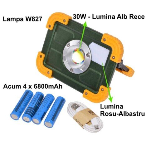 LAMPA DE LUCRU W827 LED COB 30W